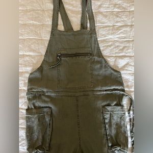 Free People olive green overall jumper